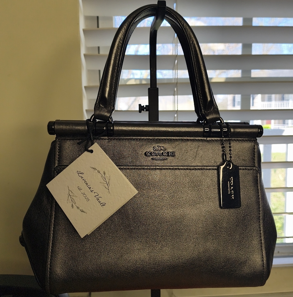 Coach Grace 20 In Metallic With Gunmetal Hardware | Small | NWOT